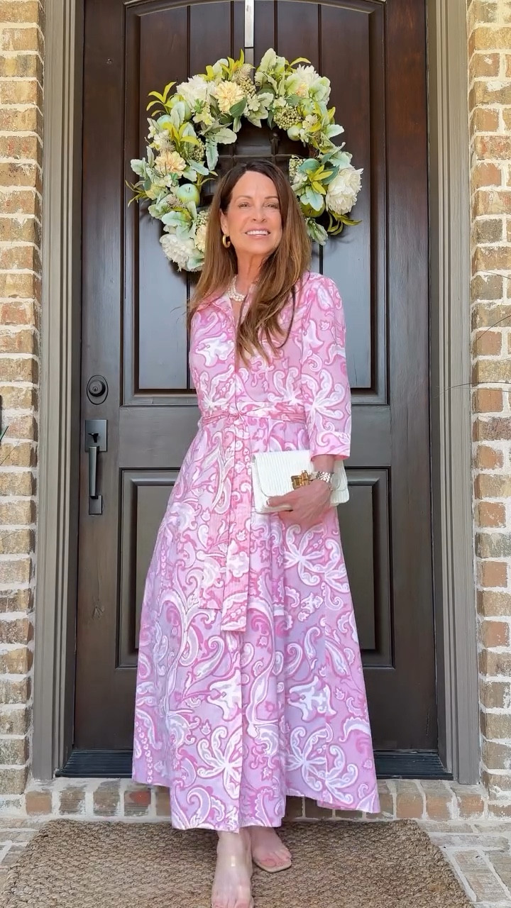 SALE ALERT! This gorgeous pink shirtdress is currently on sale along with an entire curated collection for Mother’s Day. 

This video is from my try-on day before my trip and you guessed it, it made its way into my suitcase for the South of France. Isn’t it gorgeous?!

This is a midi length dress, but a maxi on me at a petite 5’1”. It’s a versatile dress that works for weddings, Mother’s Day, bridal showers and more. I paired with gold jewelry .

#womenover50 #vacationstyle #petitefashion #womenover60 #agelessstyle

#LTKTravel #LTKOver40 #LTKPetite