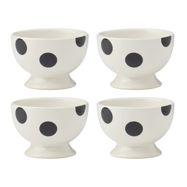 Kate Spade On The Dot Assorted Footed Dessert Bowls, Set of 4 | Sabavi Home