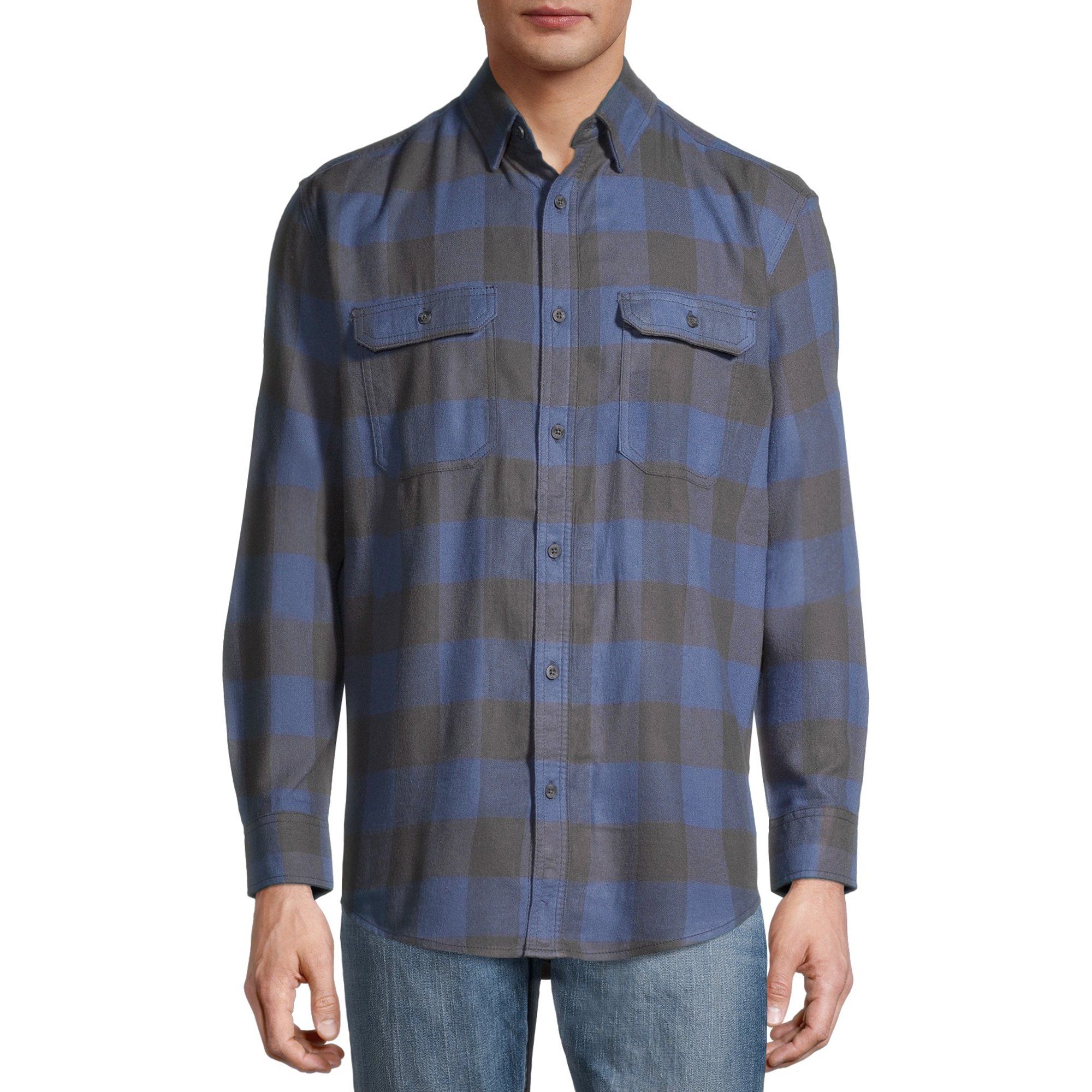 George Men's and Big Men's Super Soft Flannel Shirt, up to 5XLT | Walmart (US)