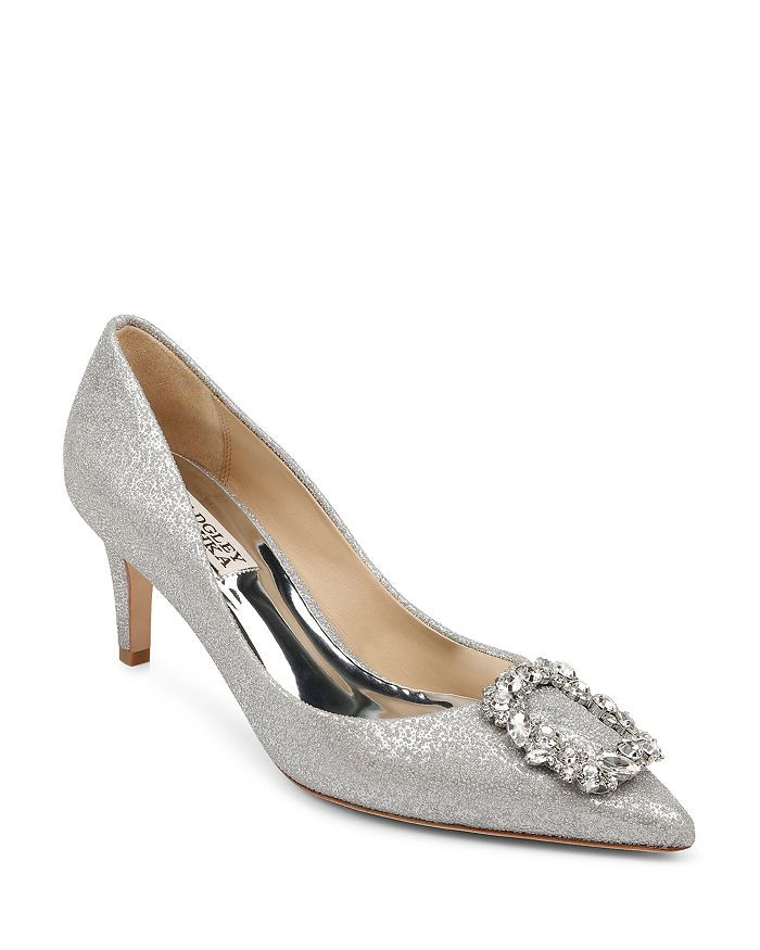 Women's Carrie Crystal-Embellished Kitten Heel Pumps | Bloomingdale's (US)