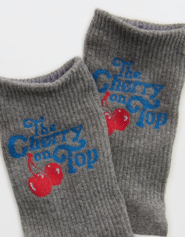 Aerie Ribbed Cotton Crew Socks | Aerie