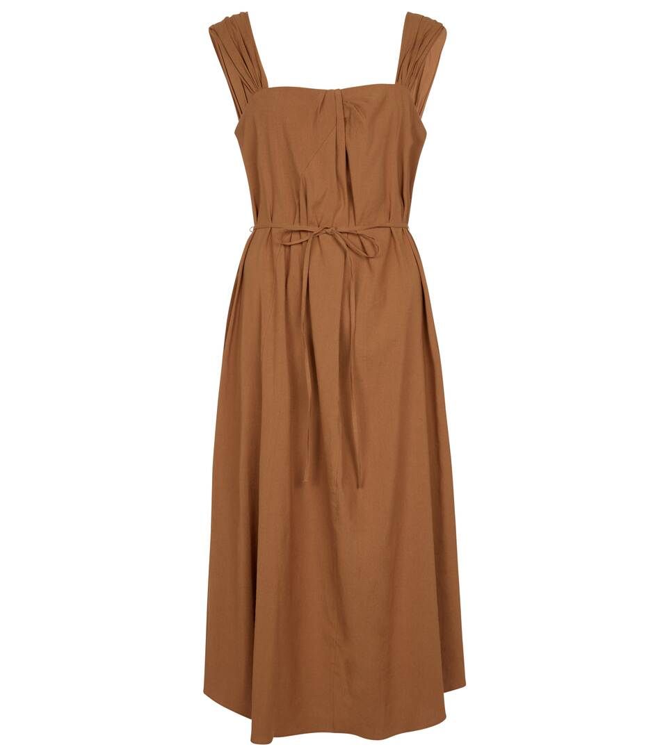 Stretch linen-blend midi dress | Mytheresa (US/CA)