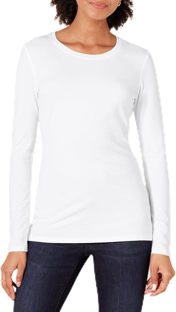 Amazon Essentials Women's Regular-Fit Long-Sleeve Crewneck T-Shirt (Available in Plus Size) | Amazon (US)
