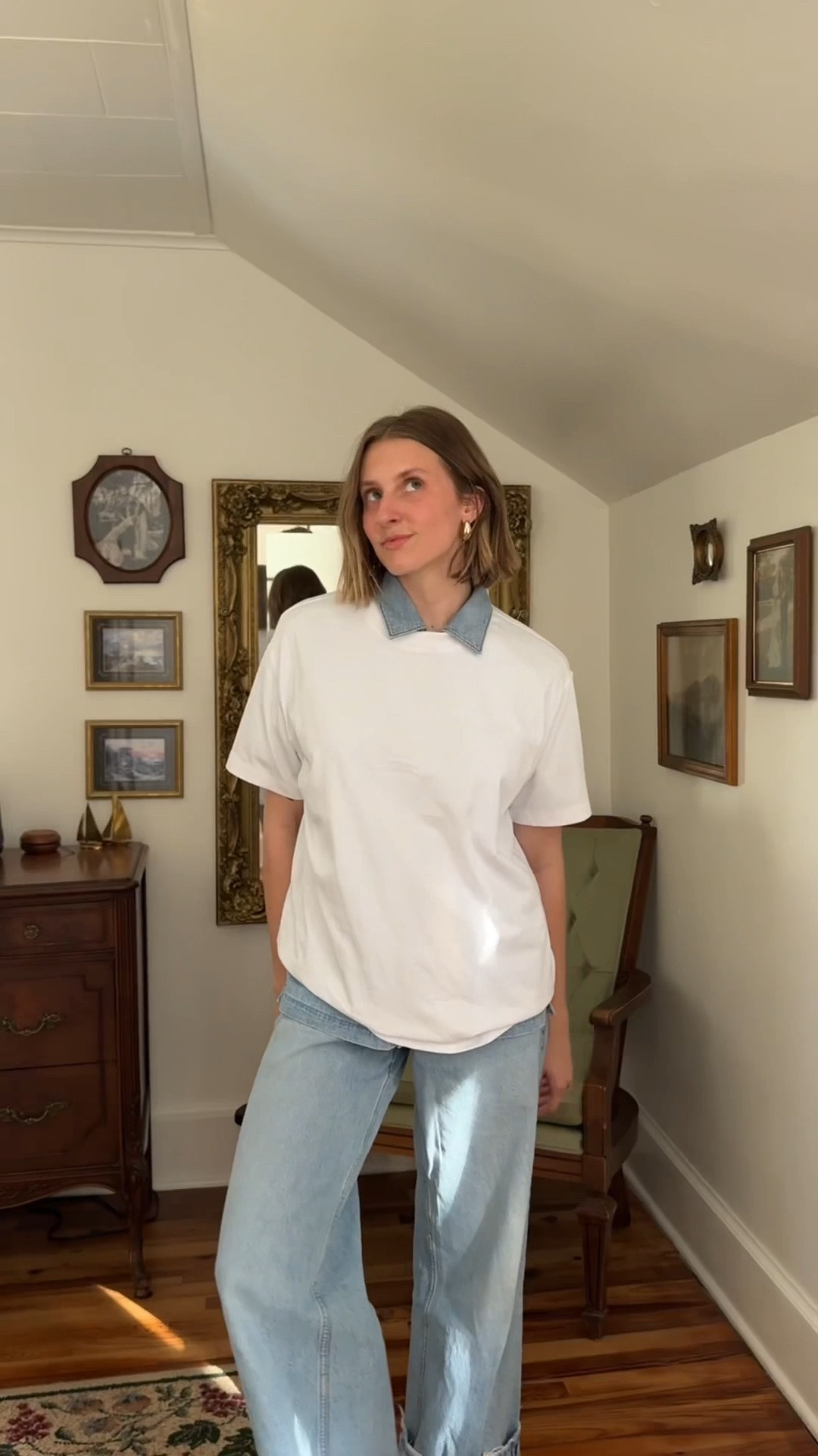 fun girls dress like tomboys 🦎🪐🫧

tshirt (S) & jeans (25): @abercrombie 
denim button up (S): @7 For All Mankind 
loafers: @GUESS 

#OOTD #fyp #springfashion #businesscasual #causaloutfit #whatiwear #LTK #shopmycloset #tomboy #inspo 

#LTKStyleTip #LTKSpringSale #LTKWorkwear