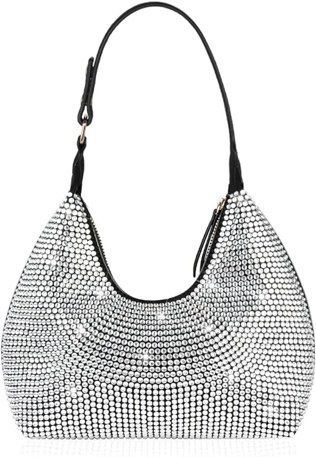 GripIt Rhinestone Handbag Purse Black Clutch Purses for Women Evening Shoulder Diamond Purse Blin... | Amazon (CA)