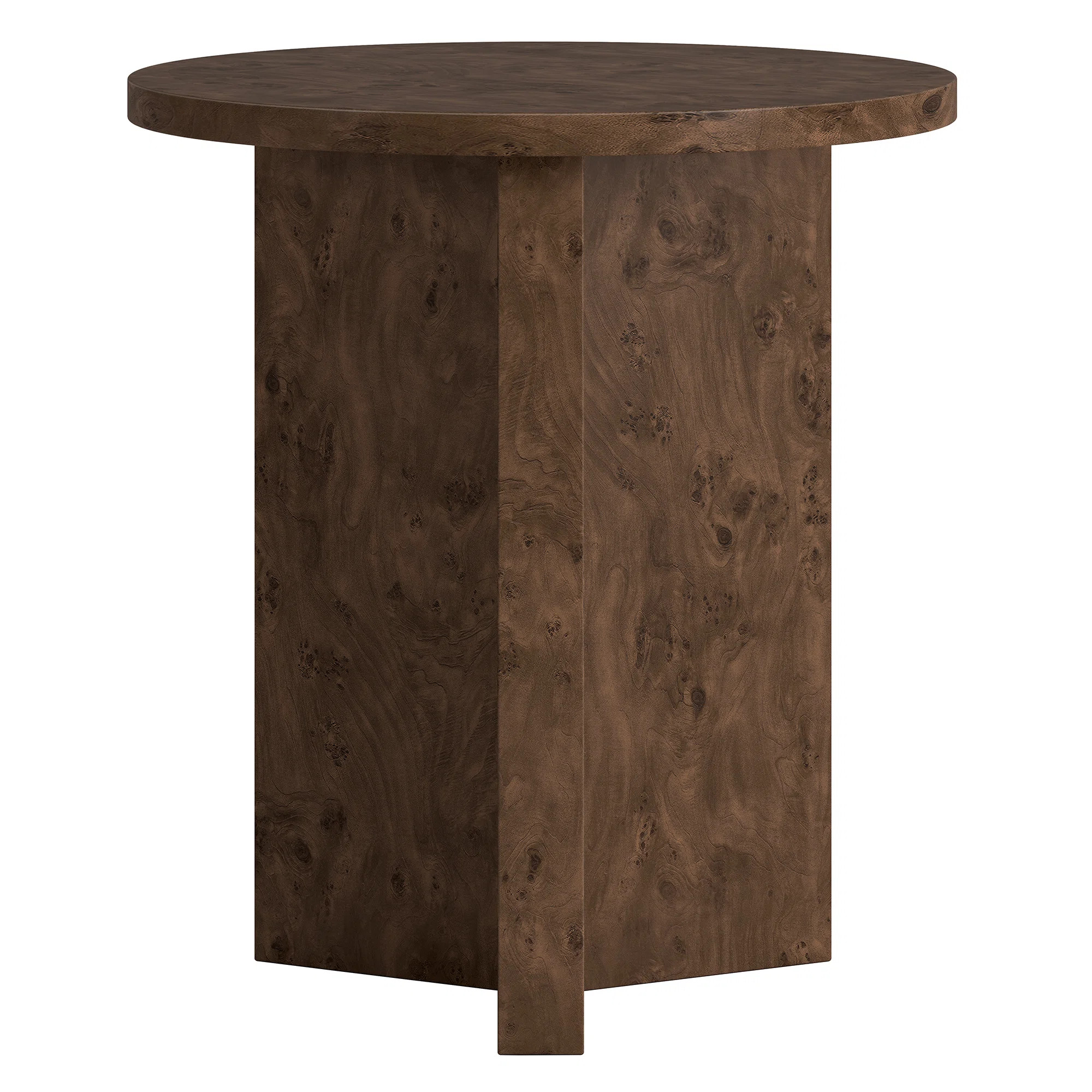 Anders 20in Wide Burled Side Table | Wayfair North America