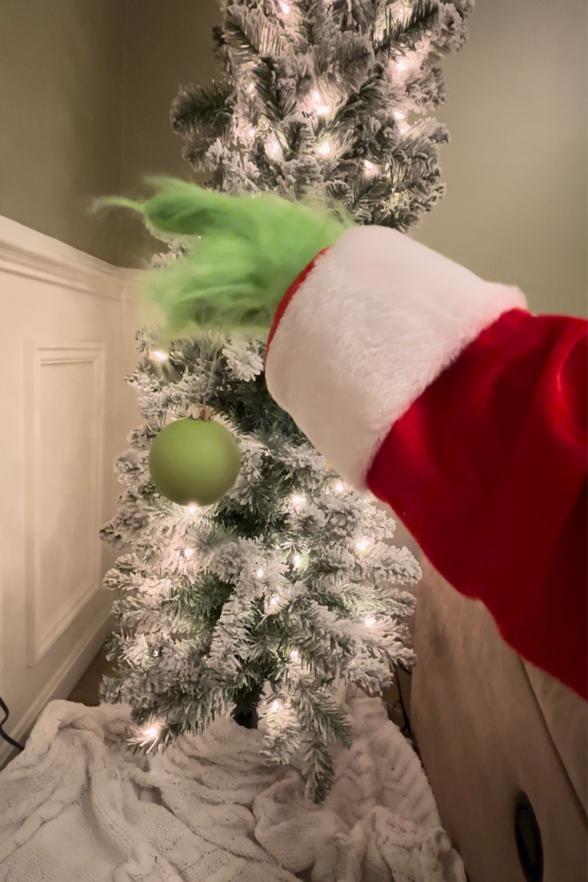 Grinch photo op idea 💚 🎅 