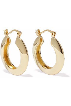 Ameera 18-karat gold-plated sterling silver hoop earrings | The Outnet US