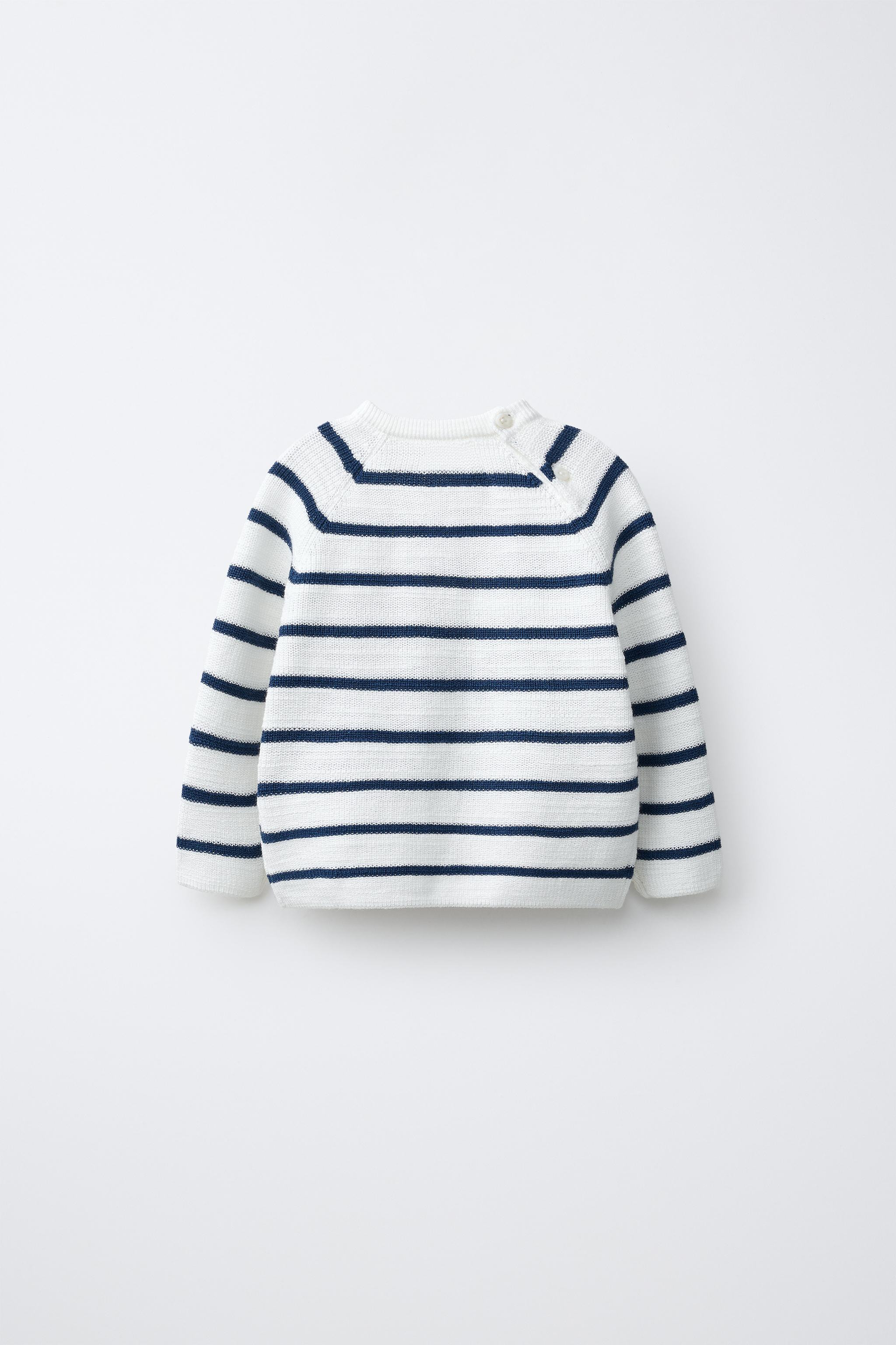 PURL KNIT STRIPED CRAB EMBROIDERED JUMPER | Zara US