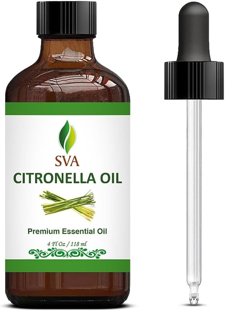 SVA Citronella Essential Oil 4oz (118ml) Premium Essential Oil with Dropper for Diffuser, Aromath... | Amazon (US)