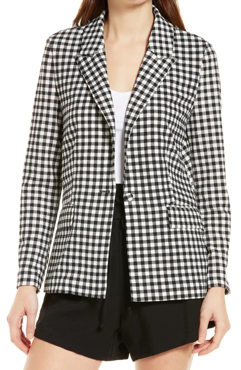 VERO MODA Keyla Gingham Print Blazer | Nordstrom | Nordstrom