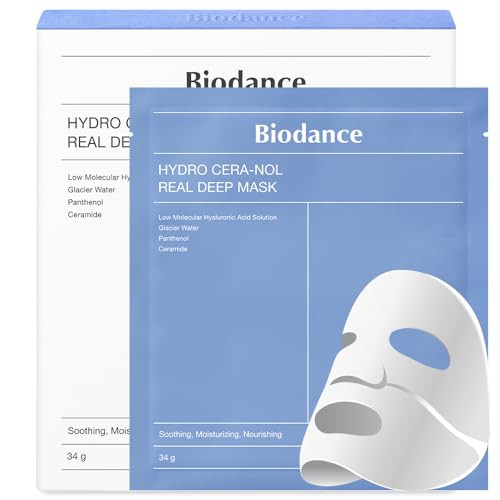 BIODANCE Hydro Cera-nol Real Deep Mask, Overnight Hydrogel Mask, Soothing, Moisturizing, Nourishing, 1.19oz(34g) x 4ea | Amazon (US)