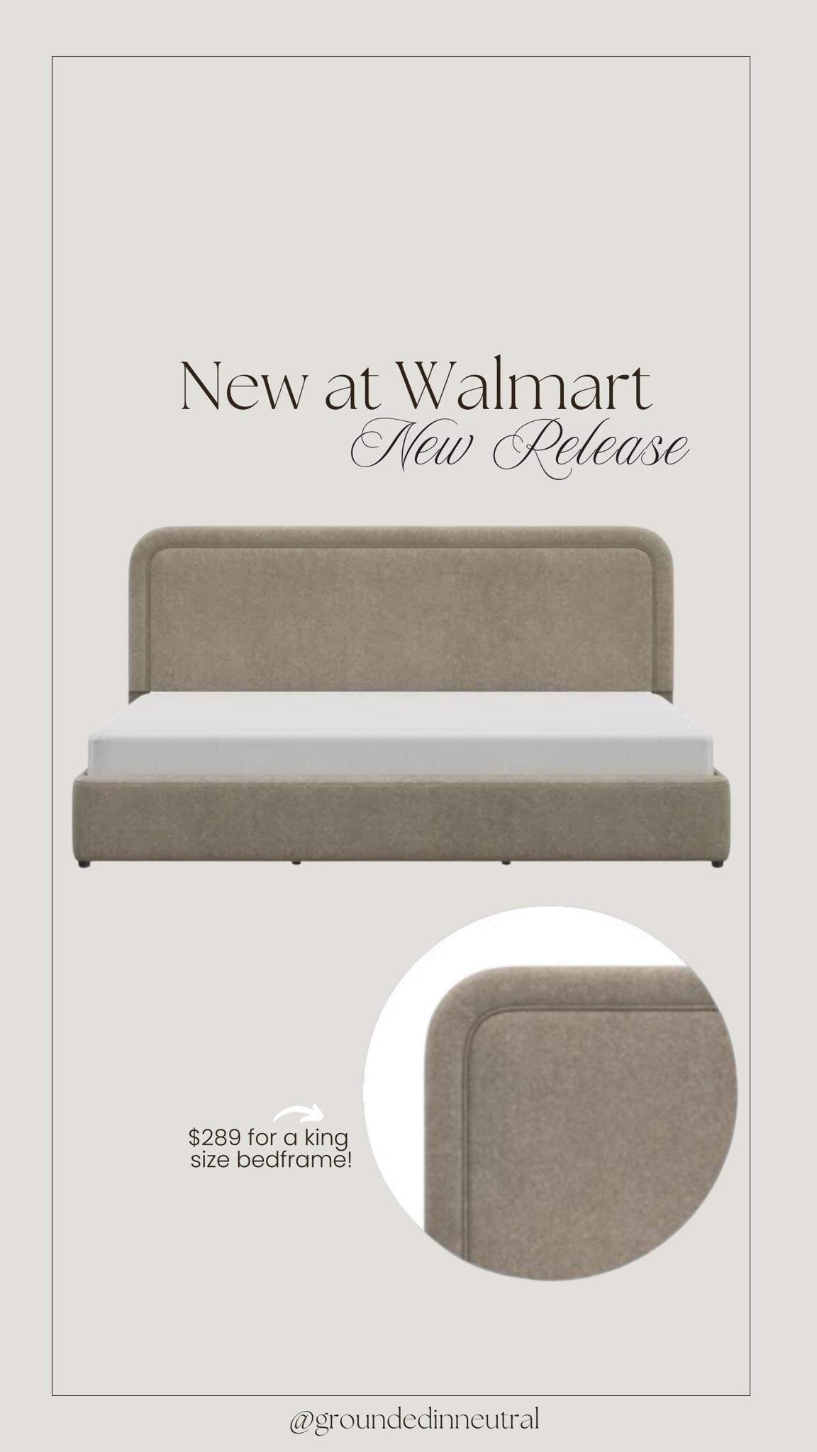 New Walmart Release! This bed frame is so affordable and stylish, and it’s available in multiple colors. 🛏️

Walmart furniture find, Walmart home find

#LTKHome #LTKStyleTip