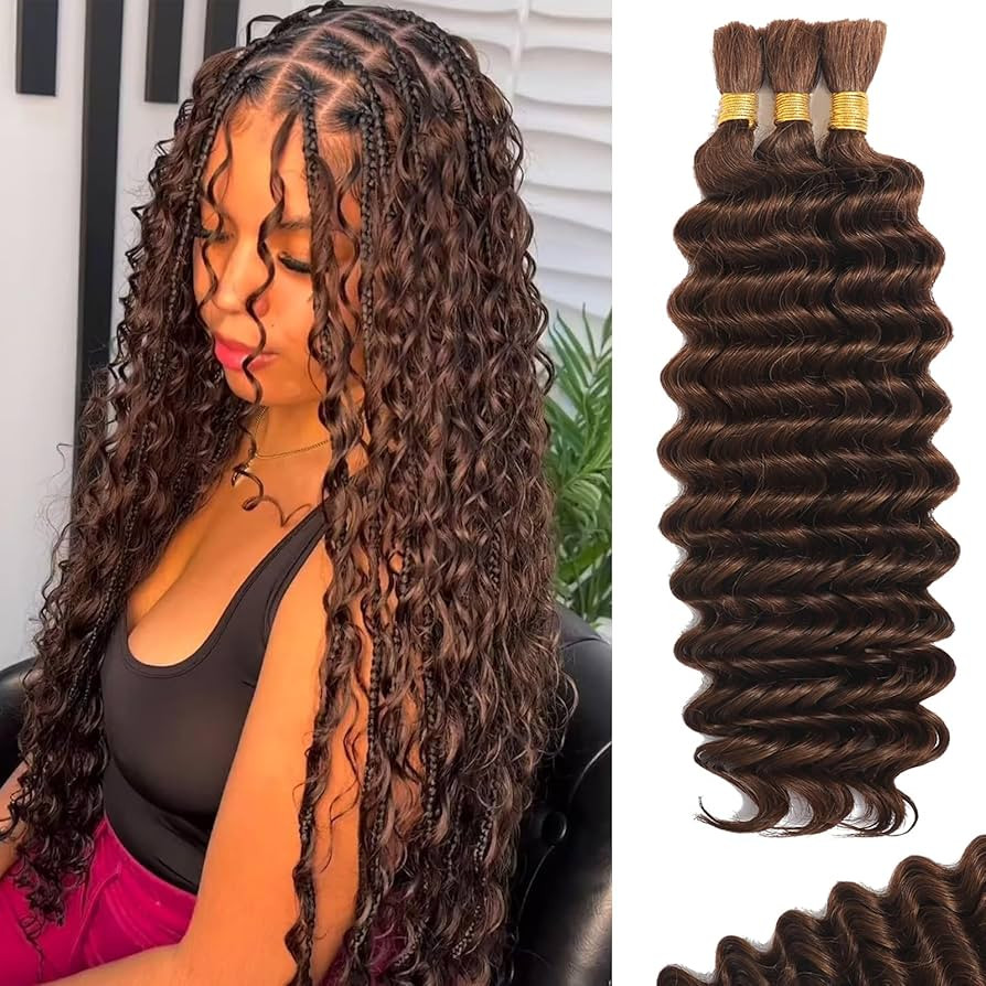 Human Braiding Hair for Boho Braids Human Hair 110g 18 Inch Curly Boho Hair for Braiding Knotless... | Amazon (US)