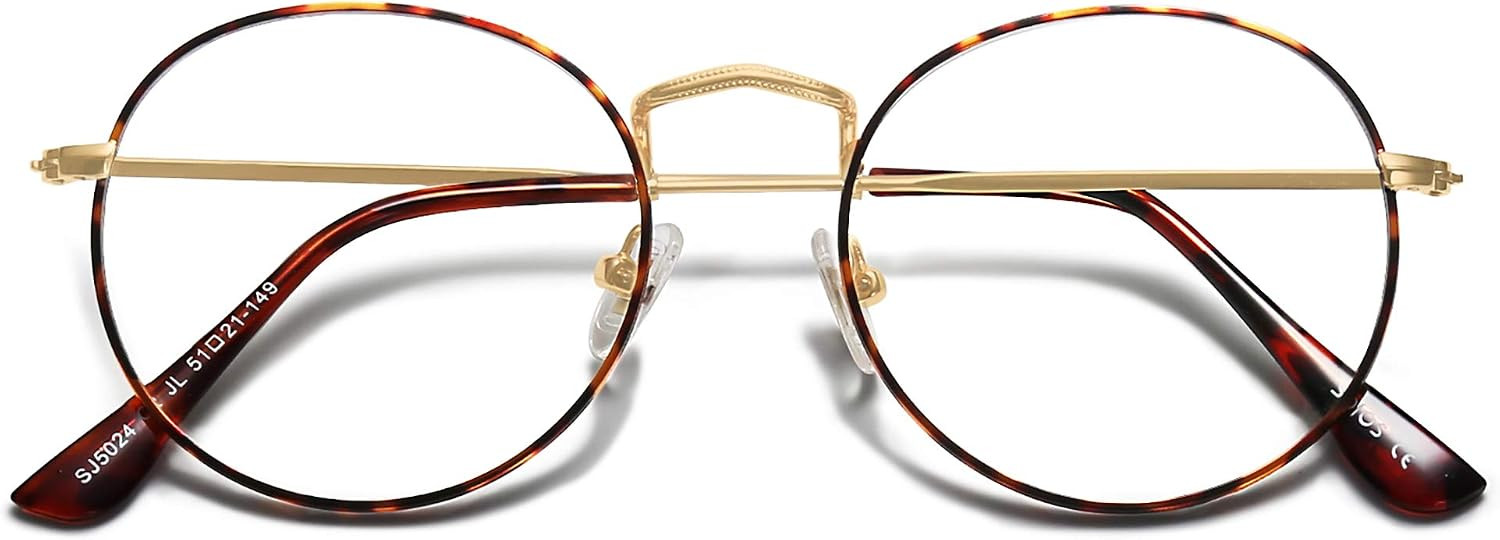 SOJOS Blue Light Blocking Computer Glasses Round Eyewear Anti Blue Light Lens Preppy Chic SJ5024B | Amazon (US)