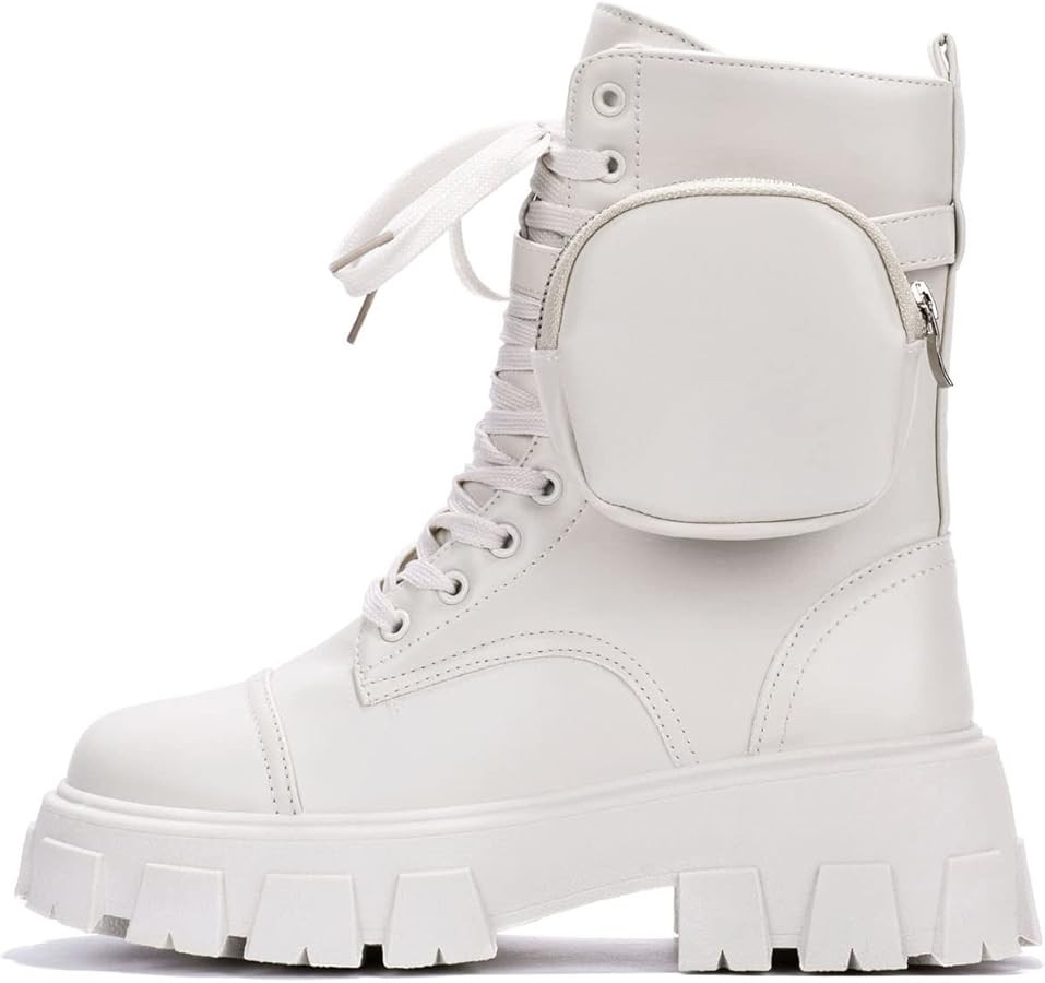 Cape Robbin Combat Boots Womens Zipper Platform Boots - Chunky Boots Lace Up Boots Womens Combat ... | Amazon (US)