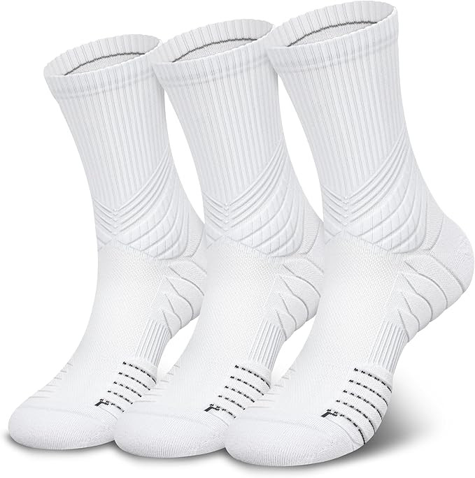 Hylaea Compression Running Socks for men, Coolmax Anti-Blister Cushion Crew Socks for Athletic, M... | Amazon (US)