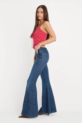 Women's Dolly Joleans Extreme Flare Jeans | Indigo, Size 6 | Good American by Khlo� Kardashian | Good American
