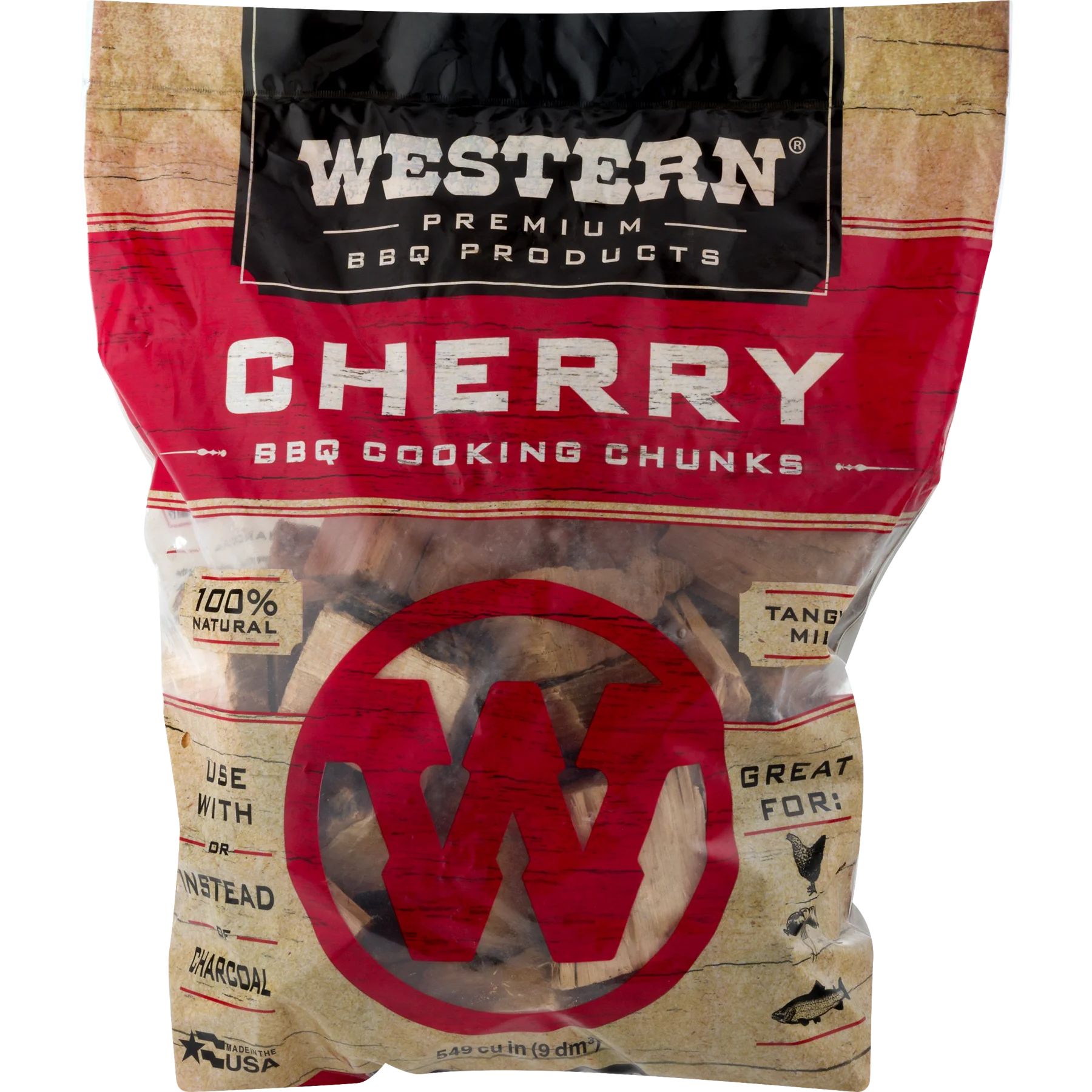 Western Premium BBQ Products Cherry BBQ Cooking Chunks, 549 cu in | Walmart (US)