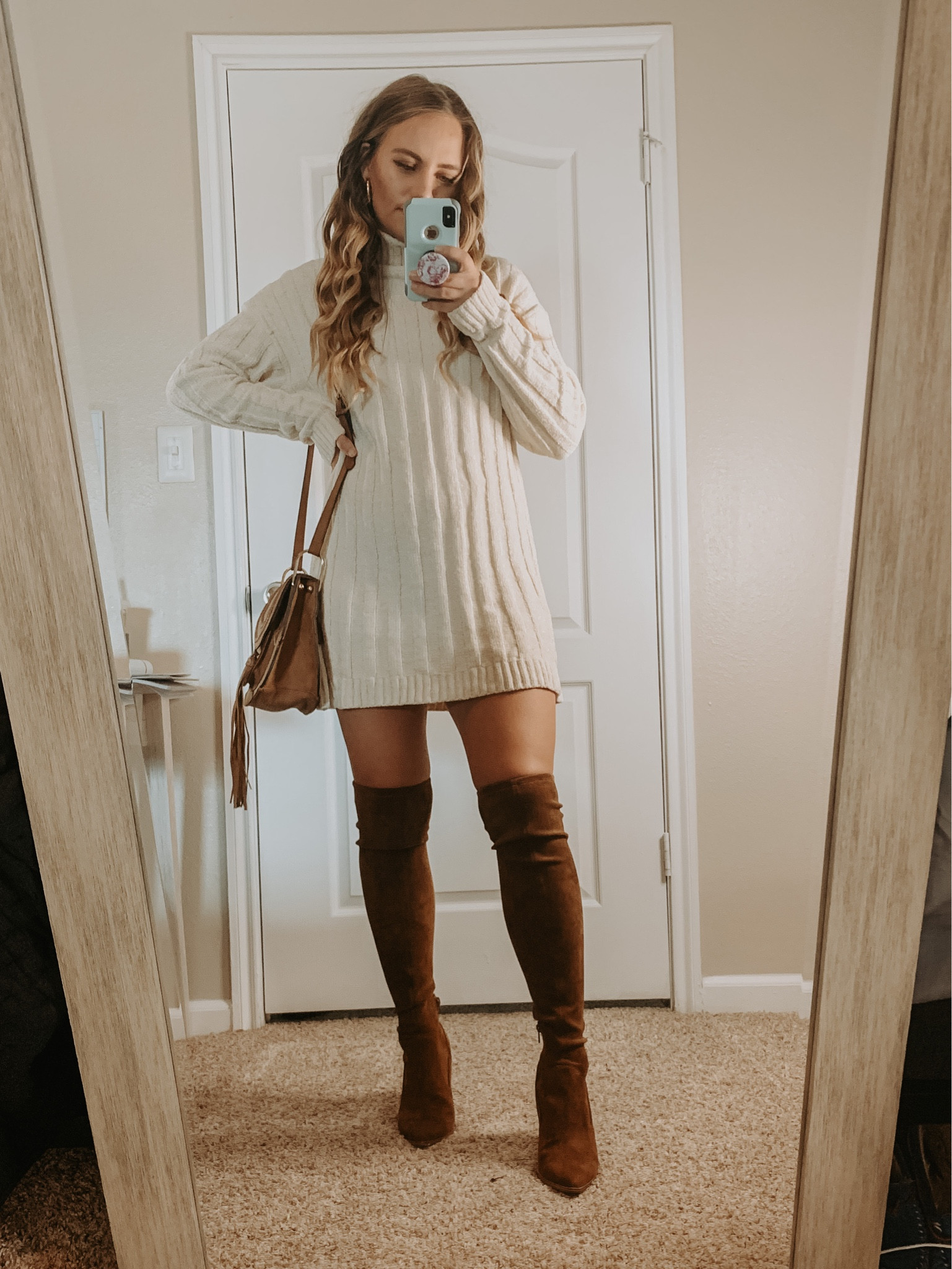 cream dress brown boots Women's Lannie Dress Leather Boot - Light Natural Leather