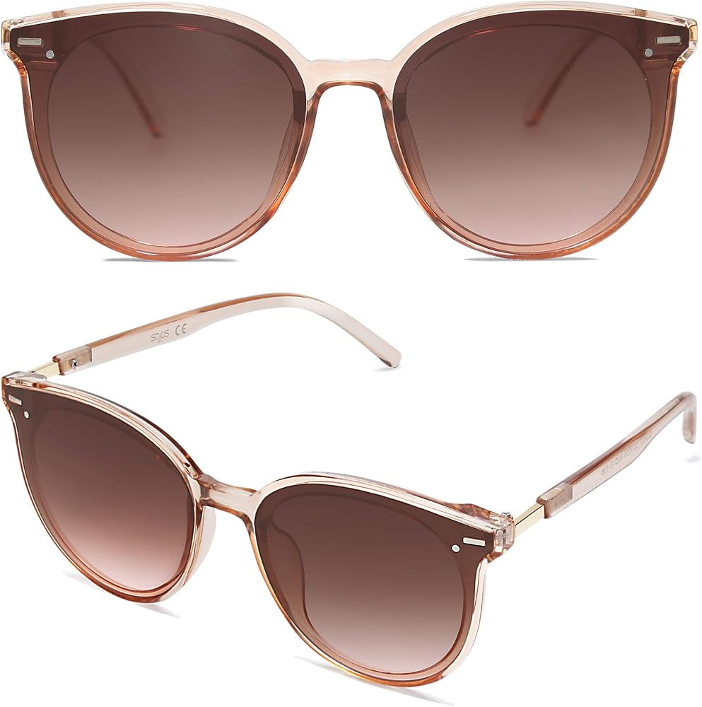 Classic Round Retro Plastic Frame Vintage Large Sunglasses BLOSSOM SJ2067 | Amazon (US)