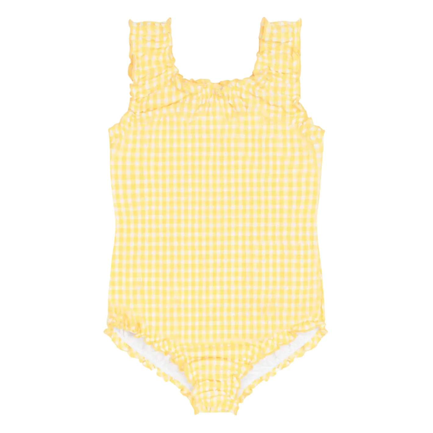 girls soleil gingham scoop neck one piece | Minnow