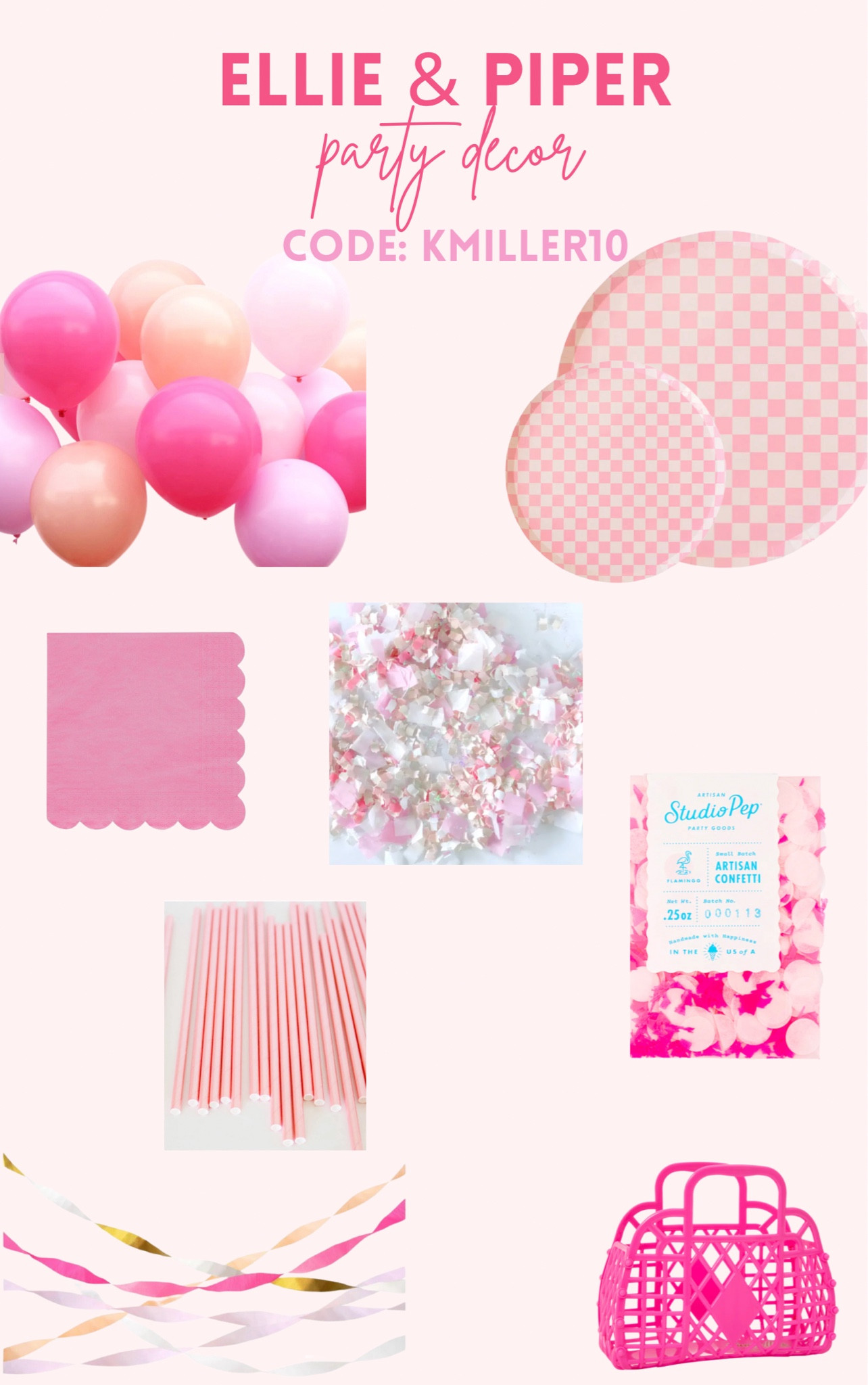 Party supplies, pink party, balloons, party decor, barbie party, checkered, checkered decor, pink balloons, confetti, kids party

#LTKhome #LTKFind #LTKGiftGuide