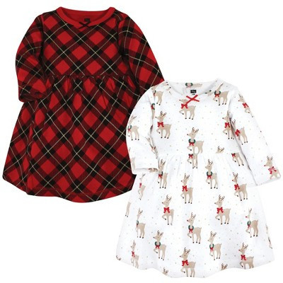 Hudson Baby Infant and Toddler Girl Cotton Dresses, Fancy Rudolph, 8 Years | Target