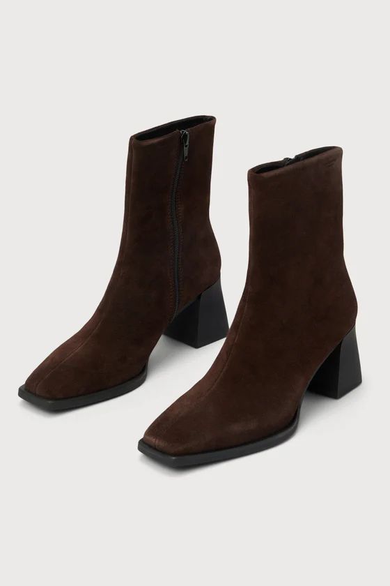 Hedda Espresso Brown Suede Leather Mid-Calf Boots | Lulus (US)