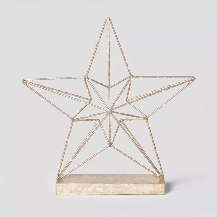 Dew Drop Wrapped Star Decorative Figurine Champagne - Wondershop™ | Target