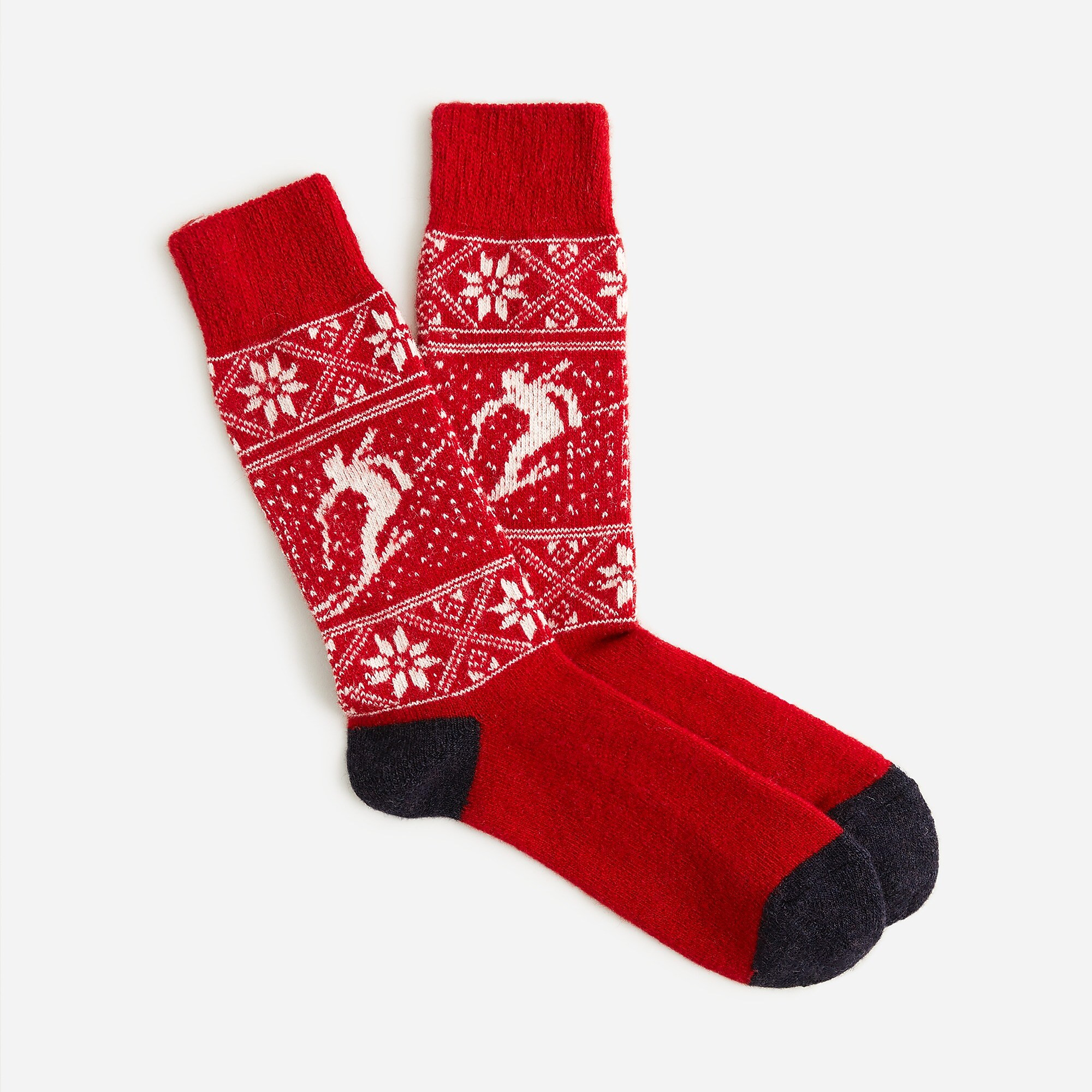 Lambswool-blend Fair Isle socks | J. Crew US