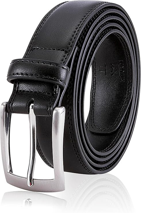 MILORDE Men's Genuine Leather Dress Belt, Handmade, 100% Cow Leather, Fashion & Classic Designs f... | Amazon (US)