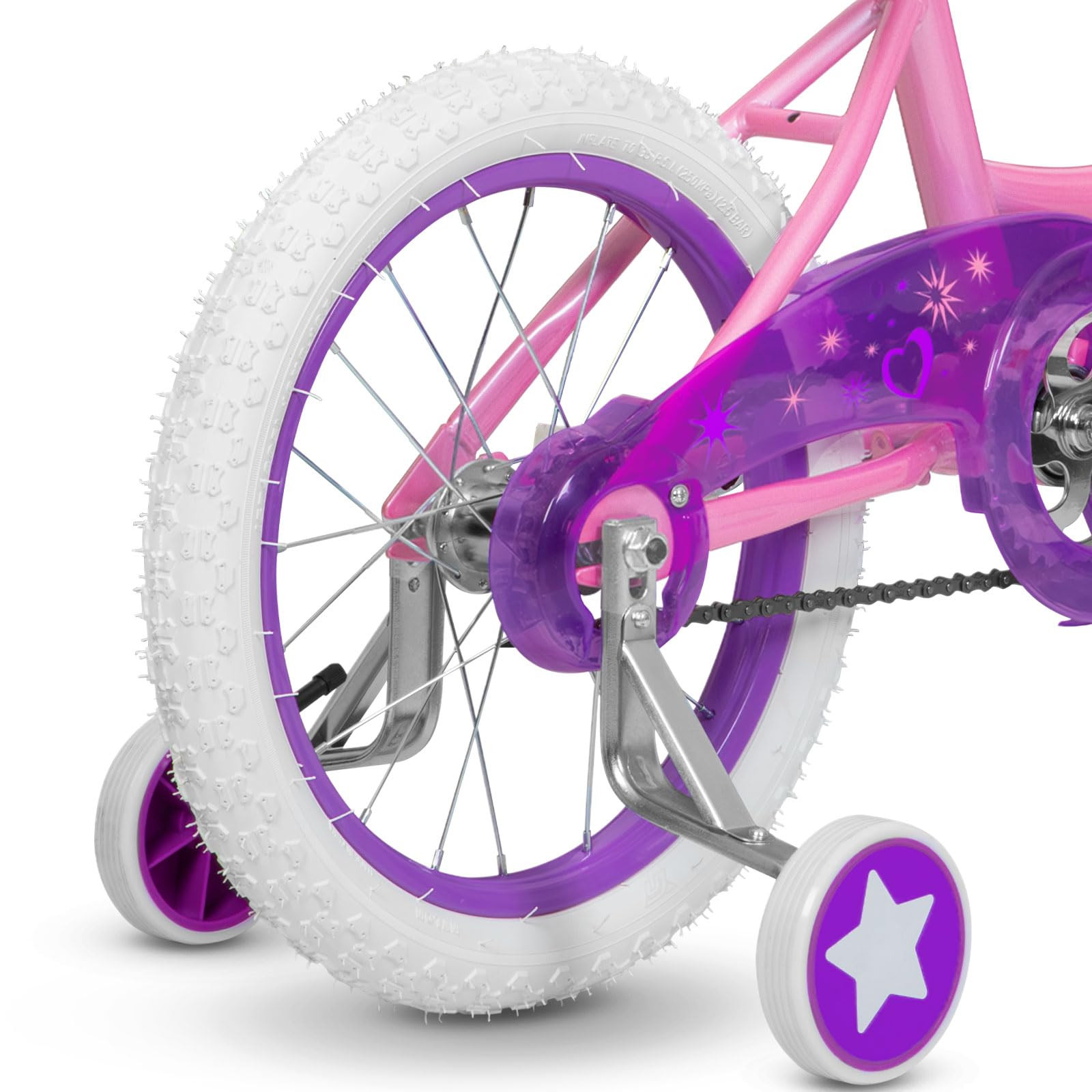 WEIZE Girls Bike for 3-12 Years Old Kids, 14 16 20 Inch Kids Bike with Training Wheels, Streamers... | Amazon (US)