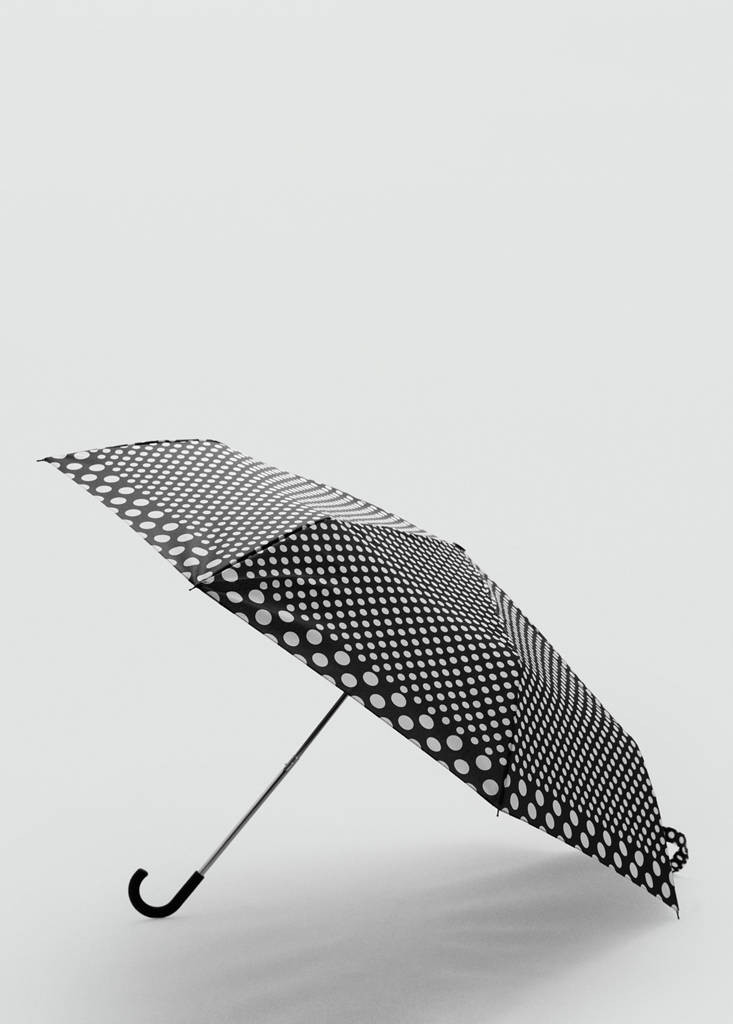 Polka-dot print umbrella black - Women - One size - MANGO | Mango (US/MX/AU)