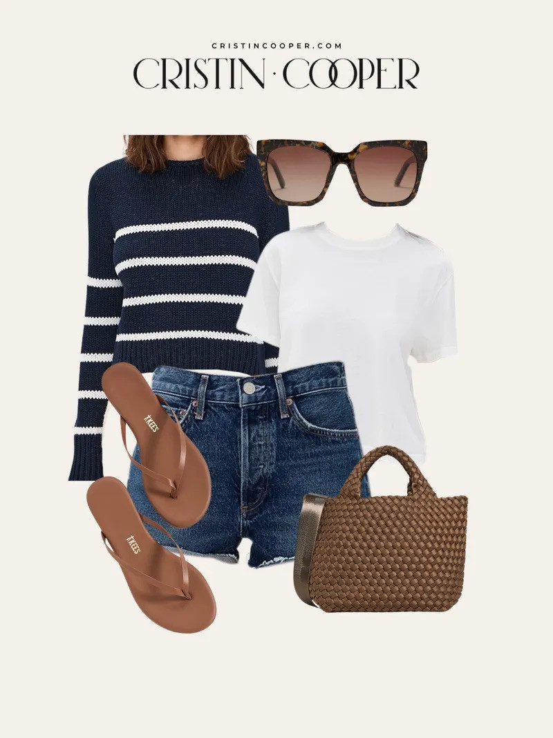 Layered basics with a statement striped knit is how you create depth without overthinking your outfit for casual days.  

 #LTKootd #LTKSeasonal