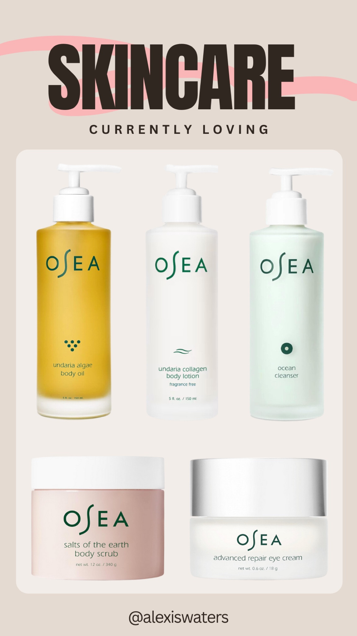 Skincare from OSea that I’m currently loving! 🤍