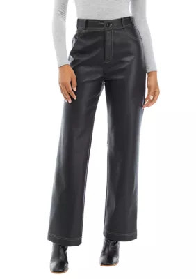 Industry Women's Vegan Leather Pants, Black, 2 | Belk