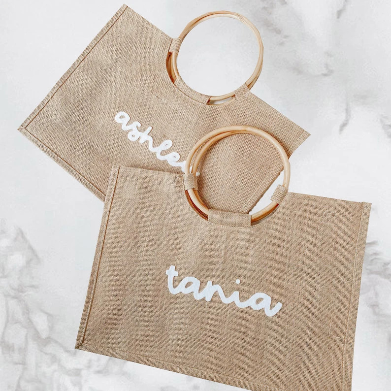 Personalized Jute Bag - Bridesmaid - Bachelorette- Bridal Party | Etsy (US)