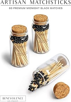 Benevolence LA Decorative Wooden Matches in Glass Jar with Striker | 4 Inches Colored Safety Matc... | Amazon (US)