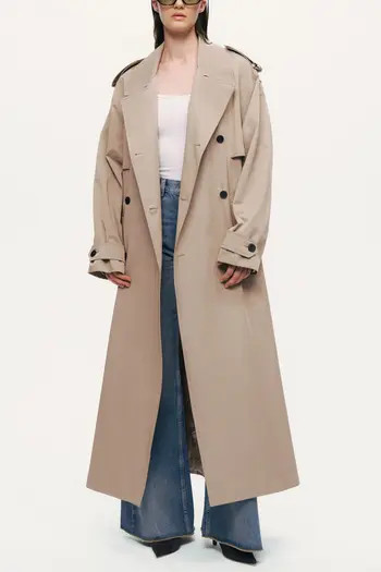Oversized Double-Breasted Trench Coat | Nordstrom