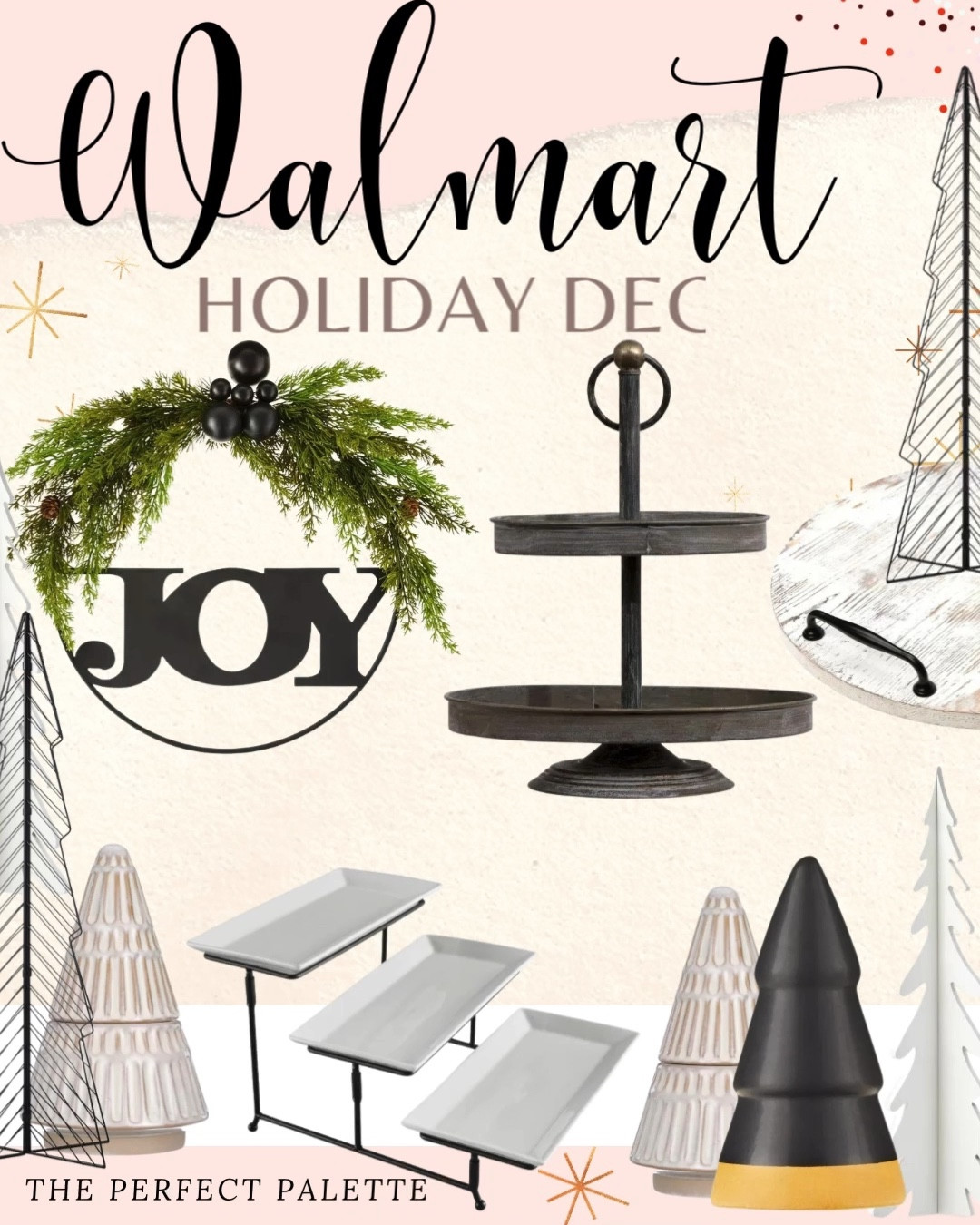 Modern farmhouse holiday decor ✨  Holiday Decor from Walmart! Black Christmas decor, Walmart Christmas, Better Homes & Gardens. Christmas home. Christmas decor. Christmas place settings.

#WalmartHome 
#WalmartPartner

#LTKHome #LTKParties #LTKSeasonal
