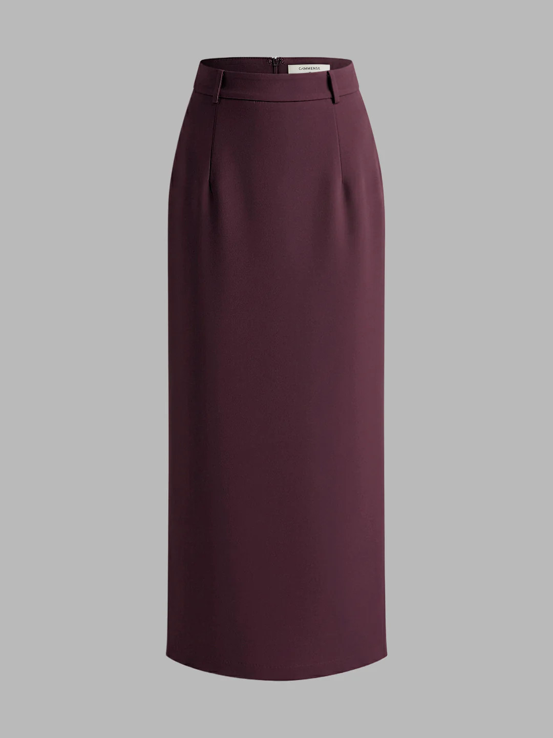 Elegant Slit Back Maxi Skirt Without Belt | Commense