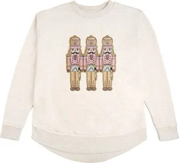 Sweet Wink Pastel Nutcracker Patch Christmas Women's Sweatshirt | Nordstrom | Nordstrom