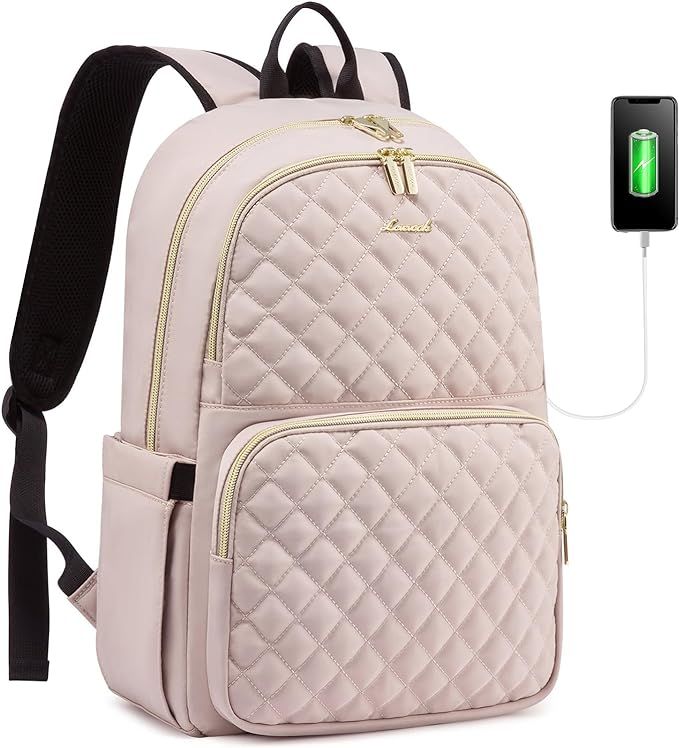 LOVEVOOK Laptop Backpack Purse for Women, 15.6 Inch Womens Work Bags, Anti-Theft Business Compute... | Amazon (US)