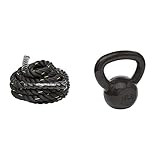 Amazon.com: Amazon Basics Heavy Exercise Training Workout Battle Rope, 28.7 Foot x 1.5 Inch, Blac... | Amazon (US)