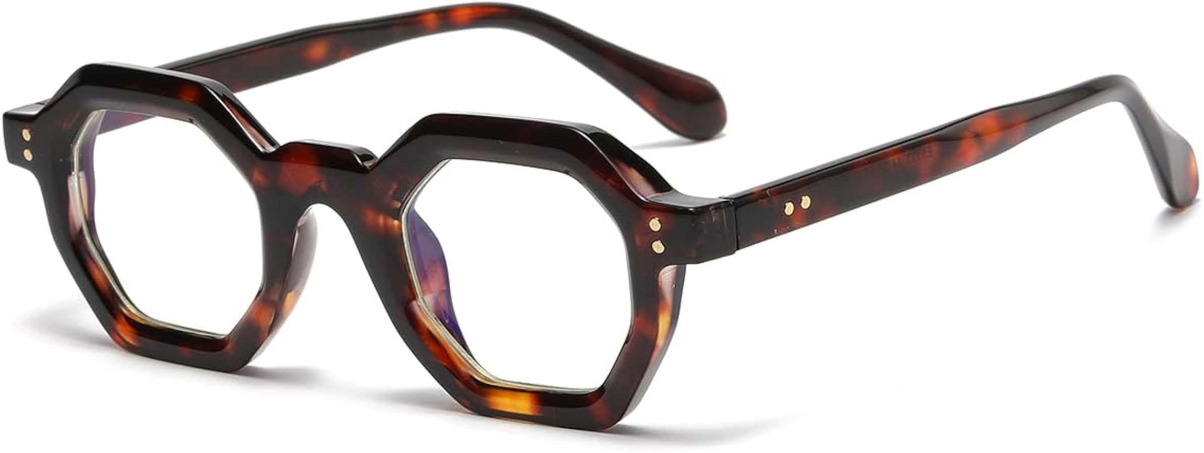 JOVAKIT Retro Octagon Frame Glasses for Women Men Vintage Polygon Non-prescription Clear Lens Eye... | Amazon (US)