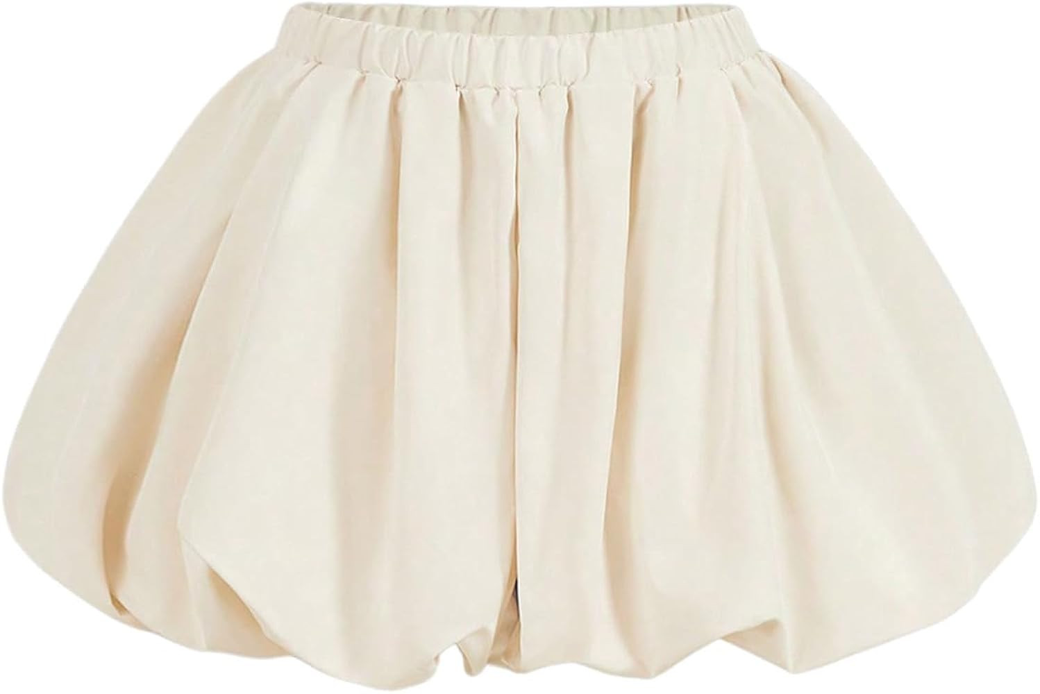 Women's Y2K Bubble Shorts Elastic High Waist Ruffle Shorts Summer Fashion Wide Leg Bloomers | Amazon (US)