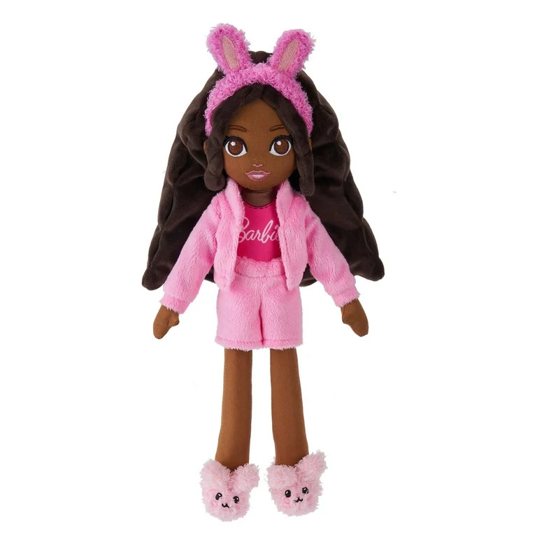 Sweet Dreams Barbie “Brooklyn” Plush Soft Doll, 13.5-inch in Bedtime Outfit with Bunny Slippe... | Walmart (US)