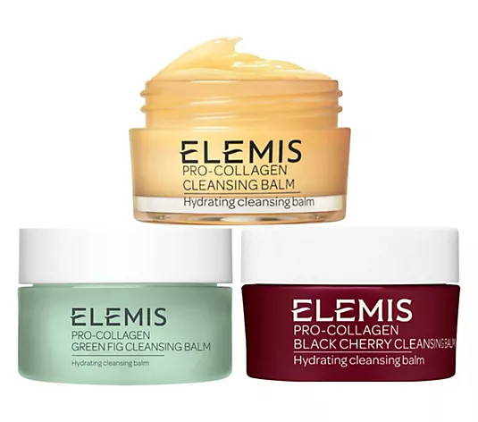 ELEMIS Pro-Collagen Cleansing Balm Multi Travel Trio | QVC