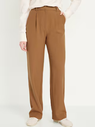 Extra High-Waisted Pleated Taylor Trouser Wide-Leg Pants for Women | Old Navy (US)